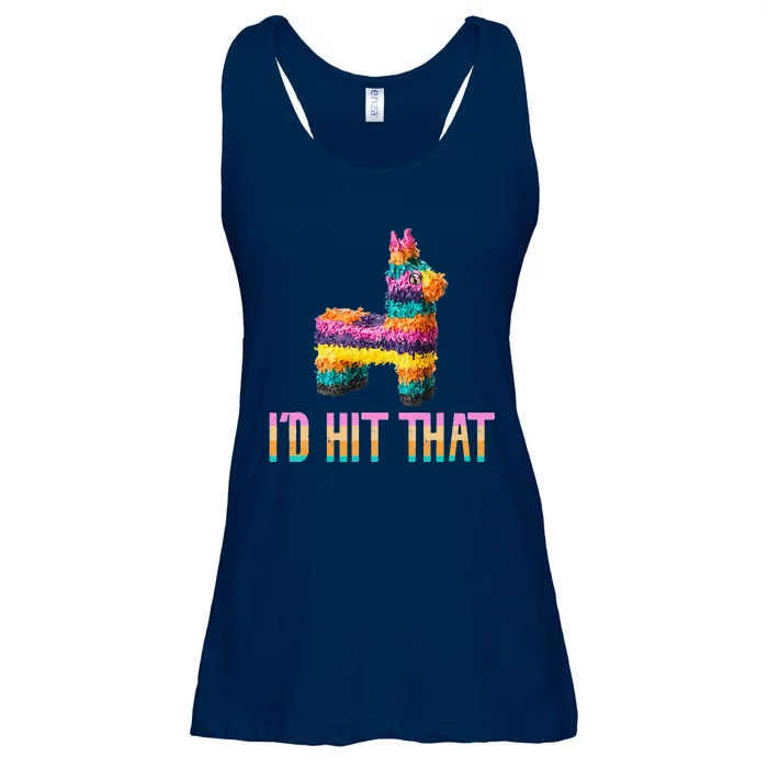 Cinco De Mayo Funny Pinata I'D HIT THAT Ladies Essential Flowy Tank