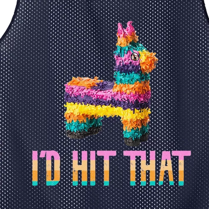 Cinco De Mayo Funny Pinata I'D HIT THAT Mesh Reversible Basketball Jersey Tank