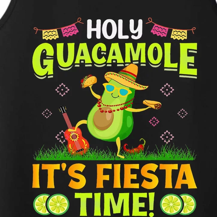 Cinco De Mayo Holy Guacamole It's Fiesta Time Mexican Party Performance Tank