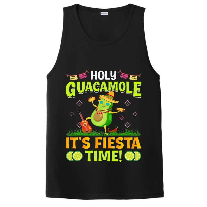 Cinco De Mayo Holy Guacamole It's Fiesta Time Mexican Party Performance Tank