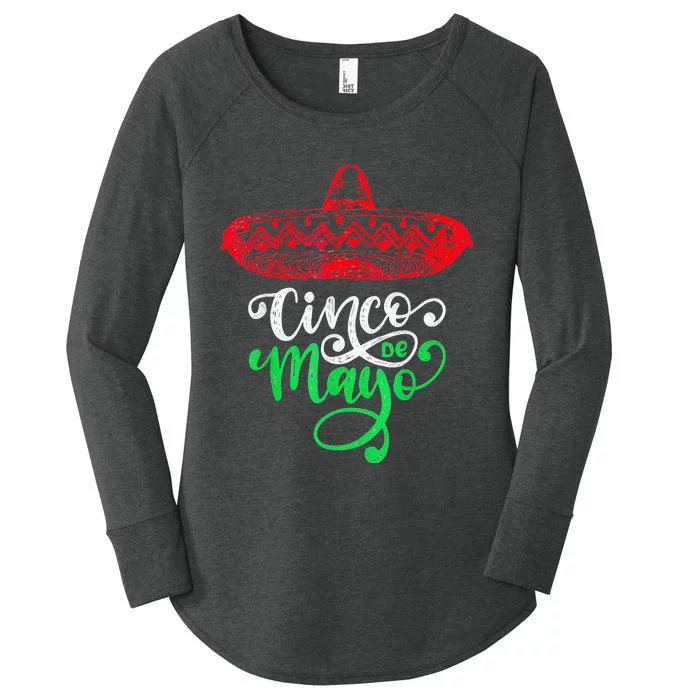 Cinco De Mayo Fiesta Surprise Camisa 5 De Mayo Viva Mexico Women's Perfect Tri Tunic Long Sleeve Shirt