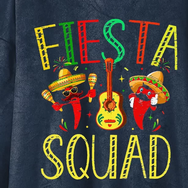 Cinco De Mayo Guacamole Fiesta Squad Mexican American Hooded Wearable Blanket