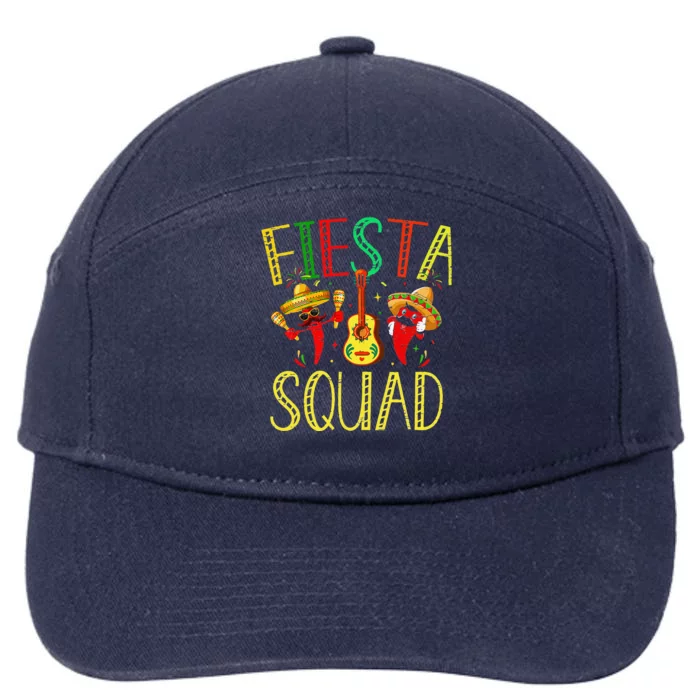 Cinco De Mayo Guacamole Fiesta Squad Mexican American 7-Panel Snapback Hat