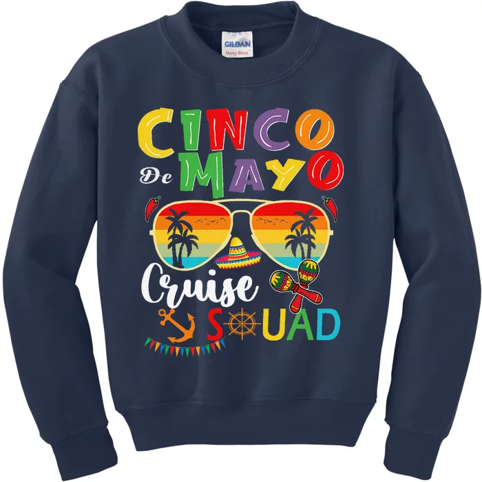 Cinco De Mayo Cruise Squad 2024 Summer Vacation Kids Sweatshirt