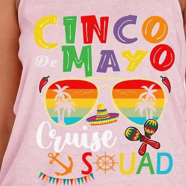 Cinco De Mayo Cruise Squad 2024 Summer Vacation Women's Knotted Racerback Tank