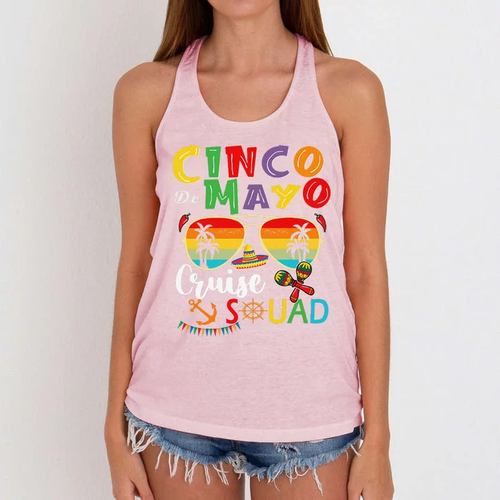 Cinco De Mayo Cruise Squad 2024 Summer Vacation Women's Knotted Racerback Tank