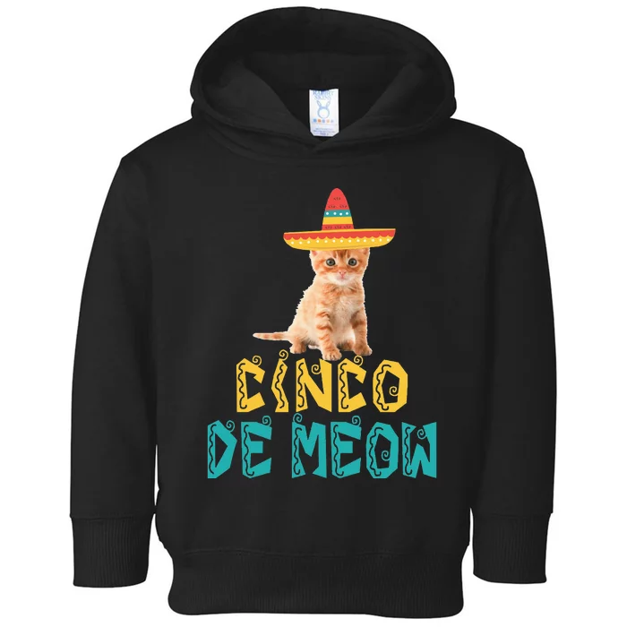 Cinco De Mayo Meow Cat Classic Toddler Hoodie