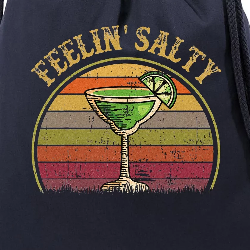 Cinco De Mayo Feeling Salty Funny Gift Margarita Drawstring Bag