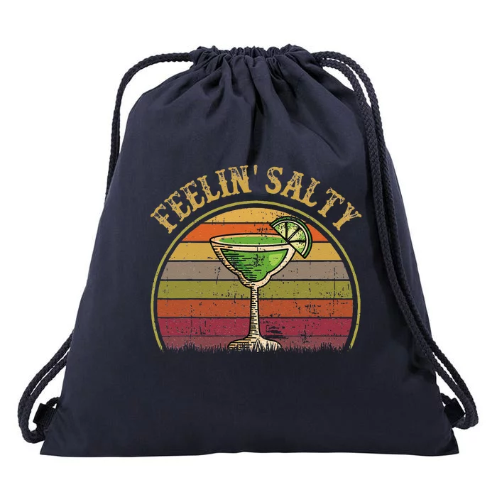 Cinco De Mayo Feeling Salty Funny Gift Margarita Drawstring Bag