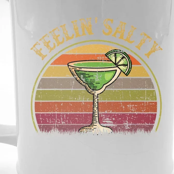 Cinco De Mayo Feeling Salty Funny Gift Margarita Front & Back Beer Stein