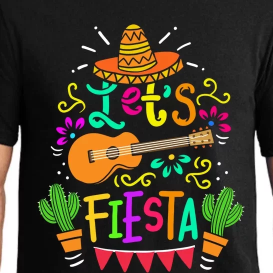 Cinco De Mayo Mexican Guitar Cactus For Boy Girl Pajama Set