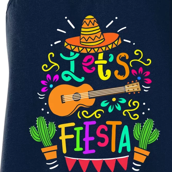 Cinco De Mayo Mexican Guitar Cactus For Boy Girl Women's Racerback Tank