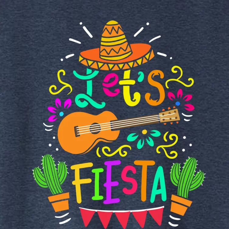 Cinco De Mayo Mexican Guitar Cactus For Boy Girl Women's Crop Top Tee