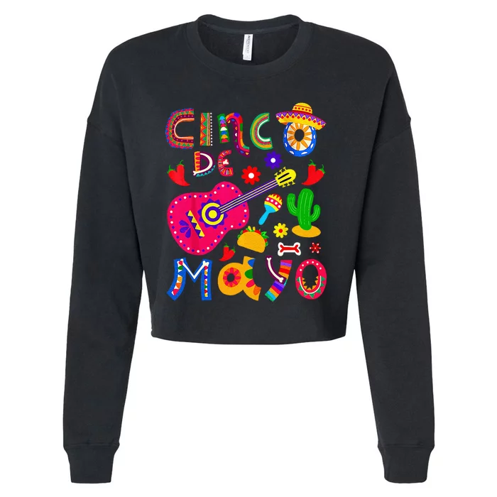 Cinco De Mayo Mexican Fiesta 5 De Mayo Cropped Pullover Crew