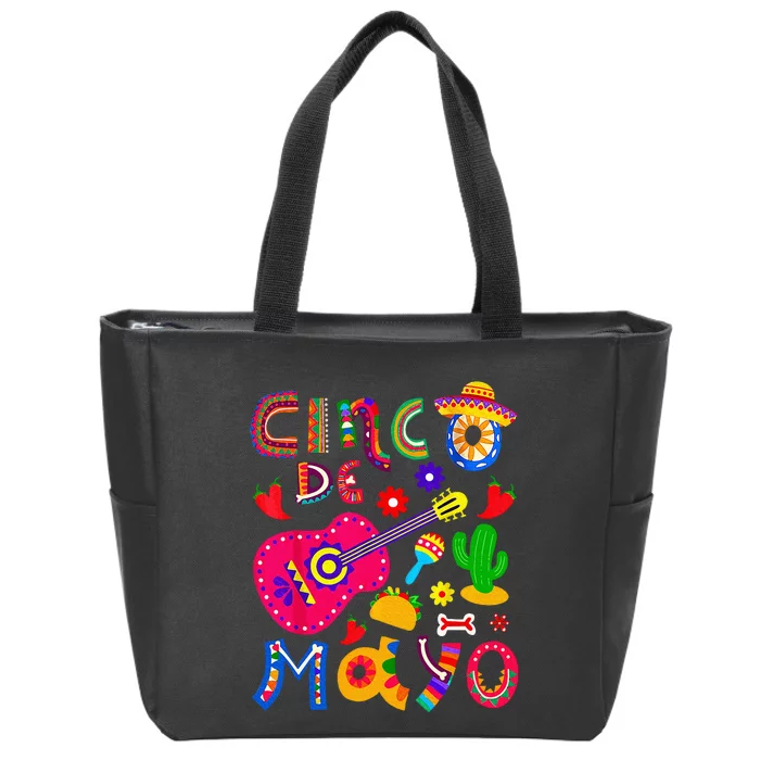 Cinco De Mayo Mexican Fiesta 5 De Mayo Zip Tote Bag