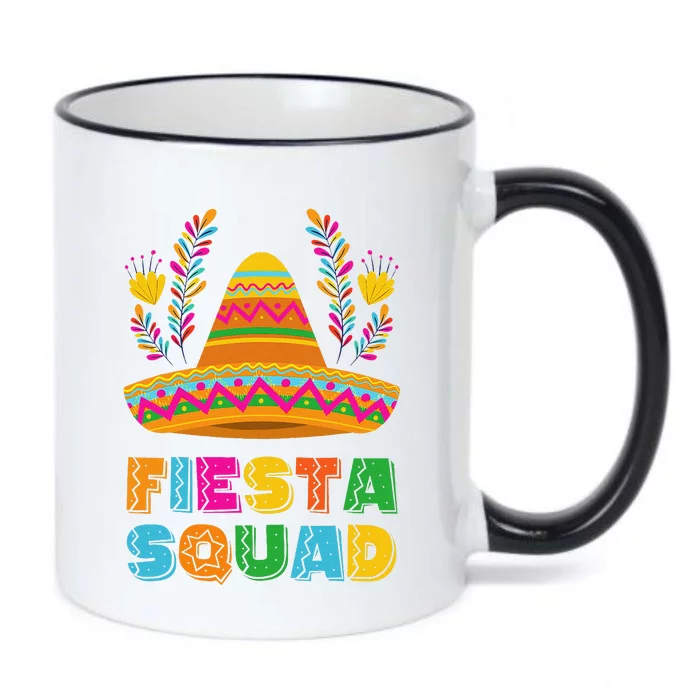 Cinco De Mayo Fiesta Squad Family Matching Group Black Color Changing Mug