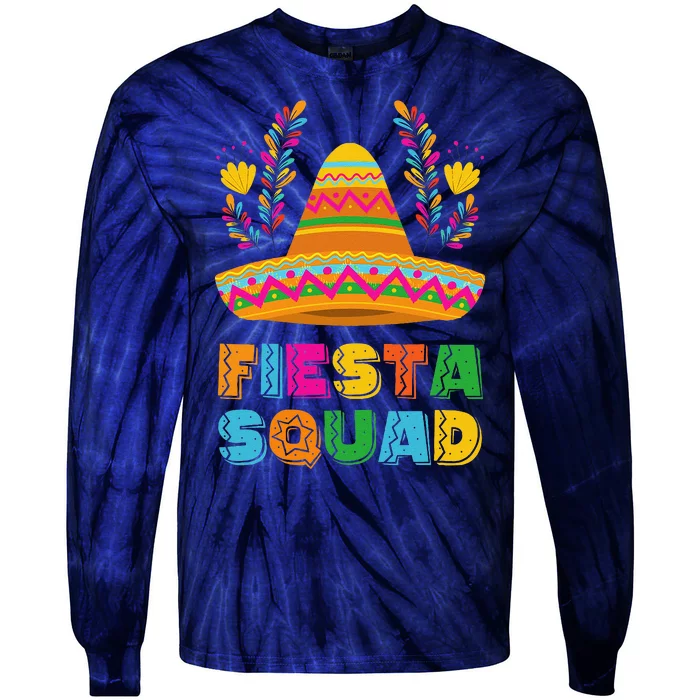 Cinco De Mayo Fiesta Squad Family Matching Group Tie-Dye Long Sleeve Shirt