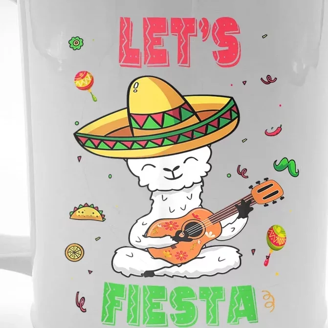 Cinco De Mayo Llama Let's Fiesta Front & Back Beer Stein