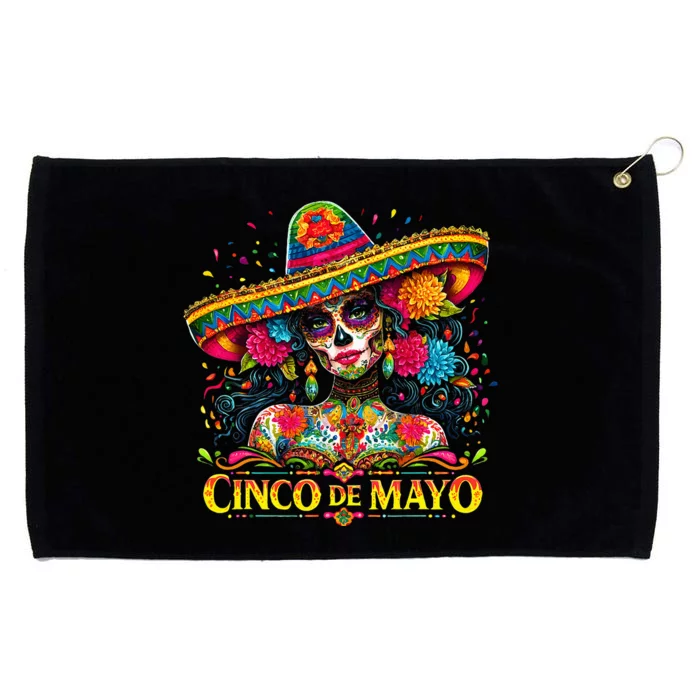 Cinco De Mayo Mexican Fiesta 5 De Mayo Girl Women Grommeted Golf Towel