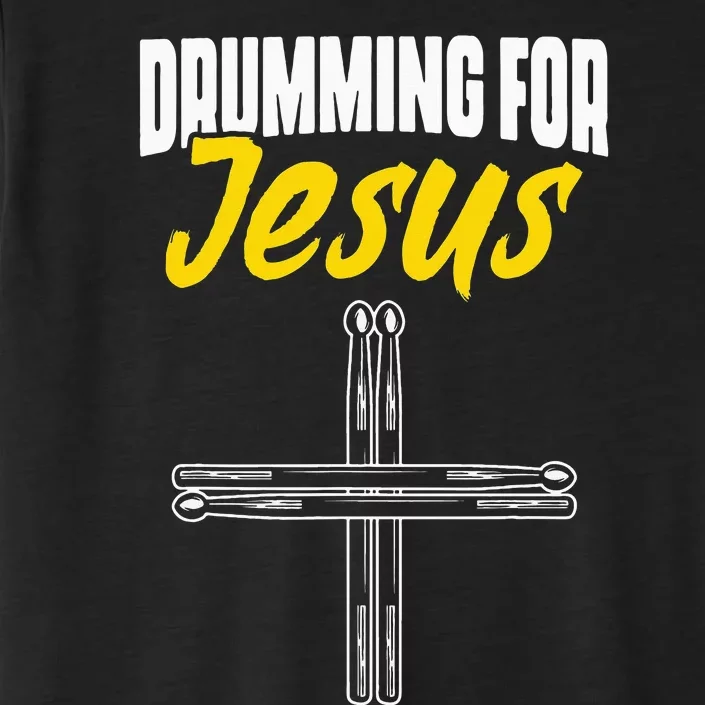 Christian Drummer Musician Percussionist Drum Player Worship ChromaSoft Performance T-Shirt