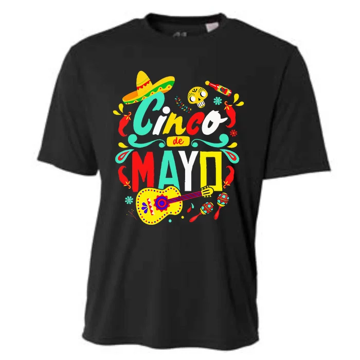 Cinco De Mayo Mexican Fiesta 5 De Mayo Cooling Performance Crew T-Shirt