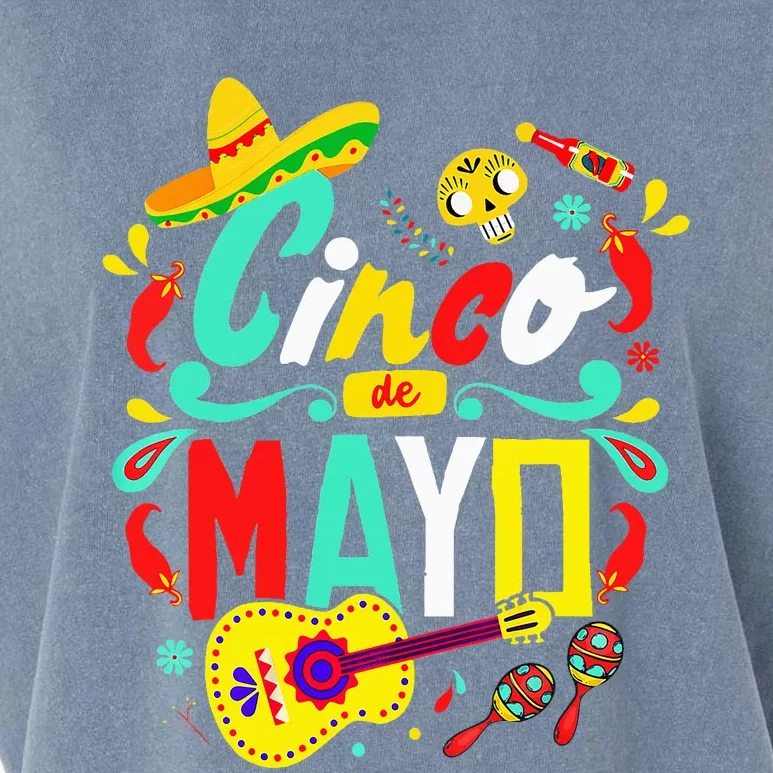 Cinco De Mayo Mexican Fiesta 5 De Mayo Garment-Dyed Women's Muscle Tee