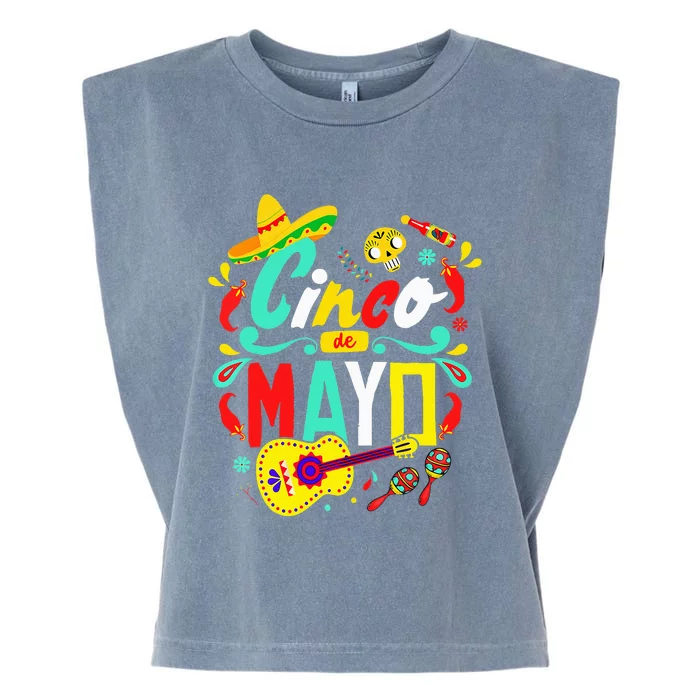 Cinco De Mayo Mexican Fiesta 5 De Mayo Garment-Dyed Women's Muscle Tee