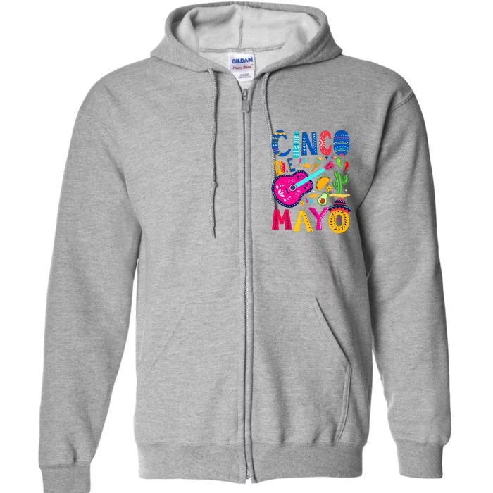 Cinco De Mayo Mexican Fiesta 5 De Mayo Funny Mexican Party Full Zip Hoodie