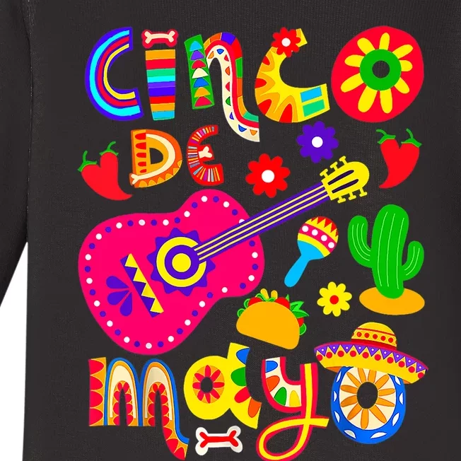 Cinco De Mayo Mexican Fiesta 5 De Mayo Baby Long Sleeve Bodysuit