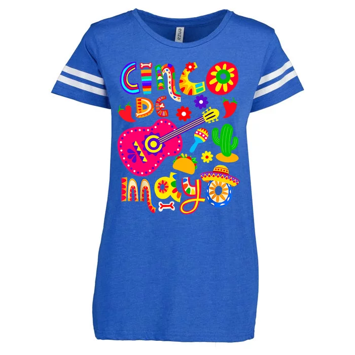 Cinco De Mayo Mexican Fiesta 5 De Mayo Enza Ladies Jersey Football T-Shirt