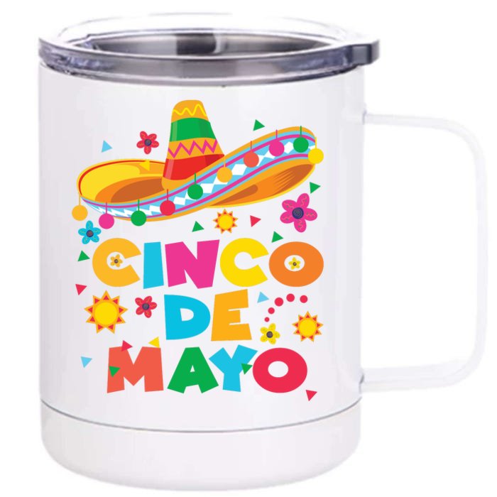 Cinco De Mayo Fiesta Surprise Camisa 5 De Mayo Viva Mexico Front & Back 12oz Stainless Steel Tumbler Cup