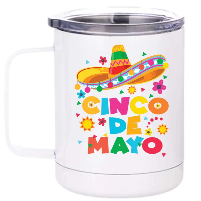 Cinco De Mayo Fiesta Surprise Camisa 5 De Mayo Viva Mexico Front & Back 12oz Stainless Steel Tumbler Cup