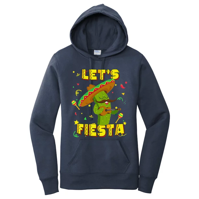 Cinco De Mayo Let's Fiesta Cactus Sombrero Hat Gift Women's Pullover Hoodie