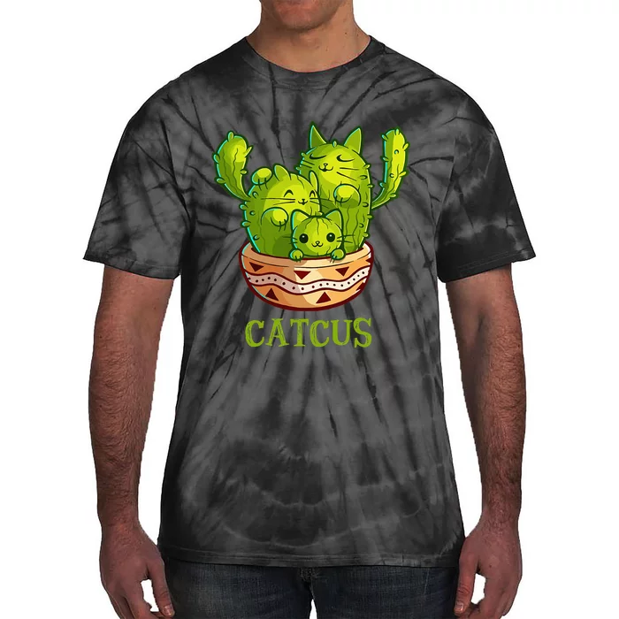 Cinco De Mayo Meow Lets Fiesta Mexican Cactus Tie-Dye T-Shirt