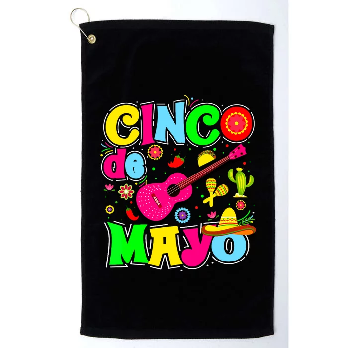 Cinco De Mayo Mexican Fiesta 5 De Mayo Women Platinum Collection Golf Towel