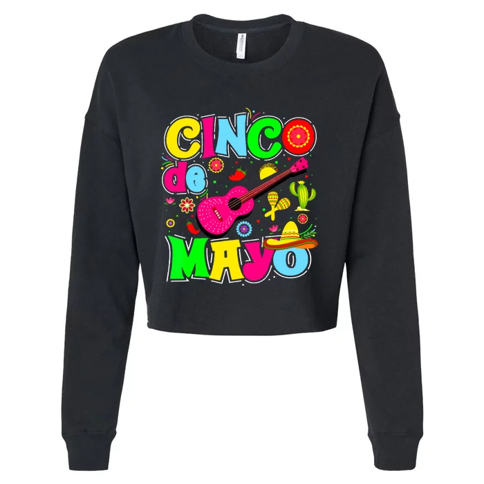 Cinco De Mayo Mexican Fiesta 5 De Mayo Women Cropped Pullover Crew