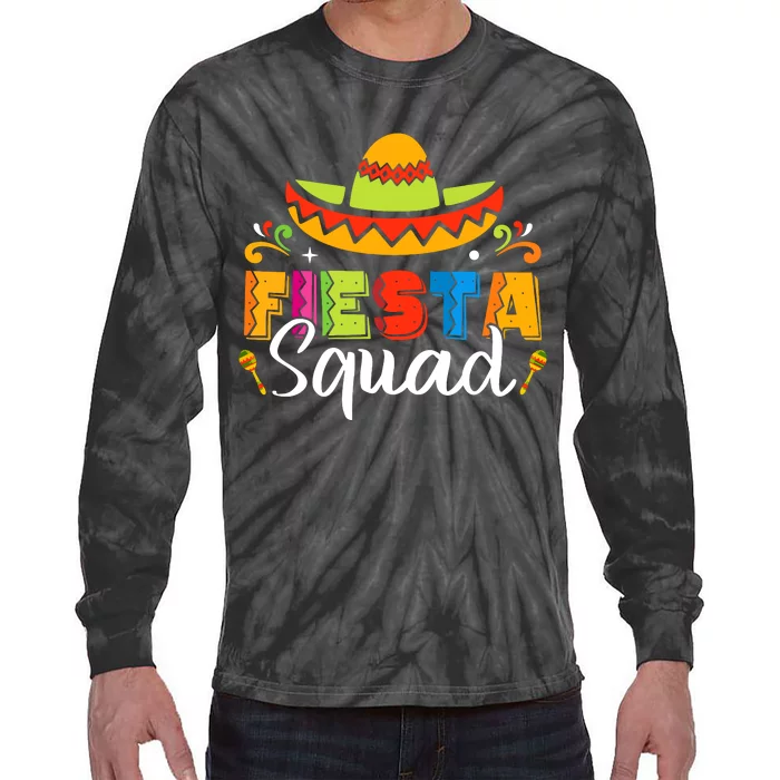 Cinco De Mayo Fiesta Squad Family Matching Group Boy Tie-Dye Long Sleeve Shirt