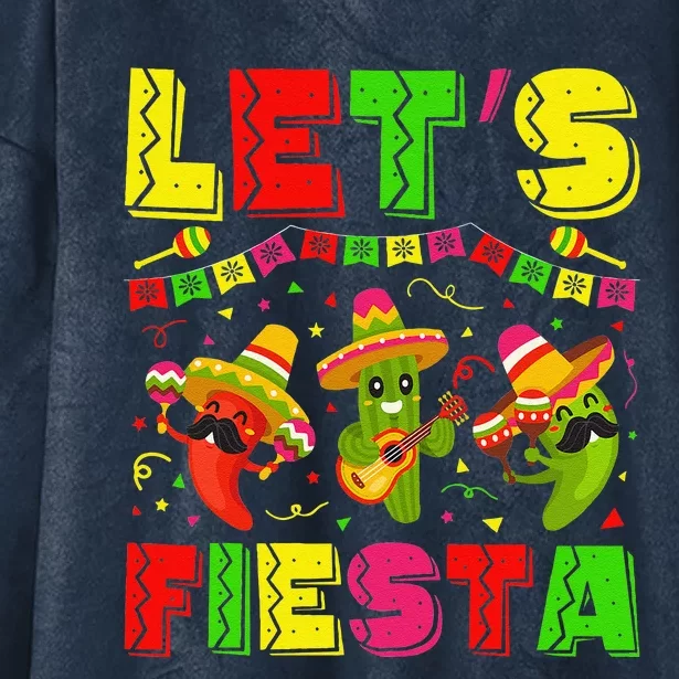 Cinco De Mayo Lets Fiesta Squad 5 De Mayo Mexican Fiesta Hooded Wearable Blanket