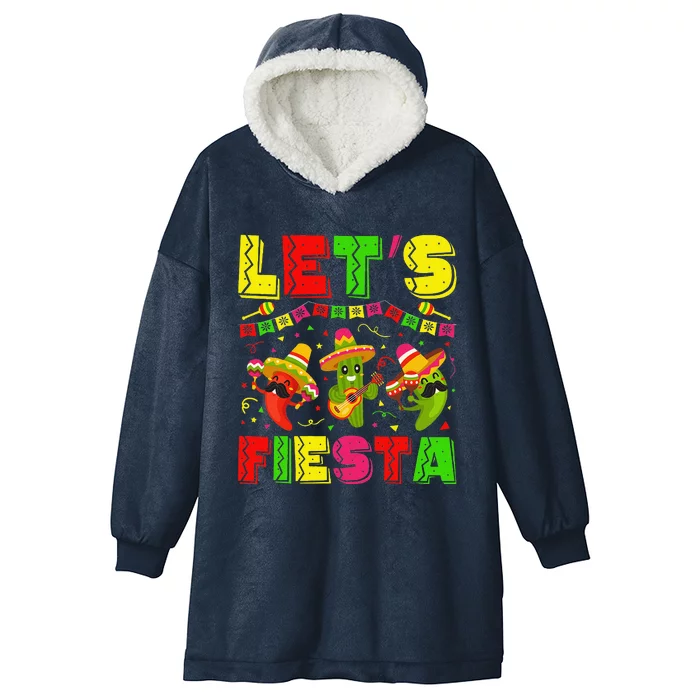 Cinco De Mayo Lets Fiesta Squad 5 De Mayo Mexican Fiesta Hooded Wearable Blanket