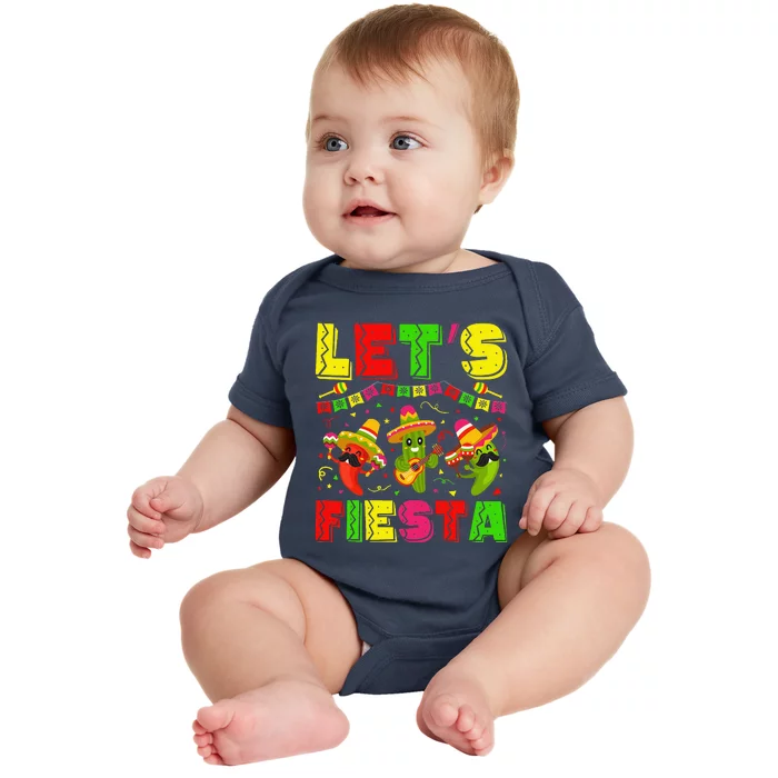 Cinco De Mayo Lets Fiesta Squad 5 De Mayo Mexican Fiesta Baby Bodysuit