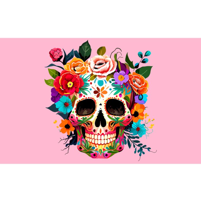 Cinco De Mayo Sugar Skull Day Of The Dead Mexican Fiesta Bumper Sticker