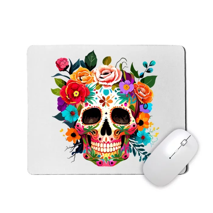 Cinco De Mayo Sugar Skull Day Of The Dead Mexican Fiesta Mousepad