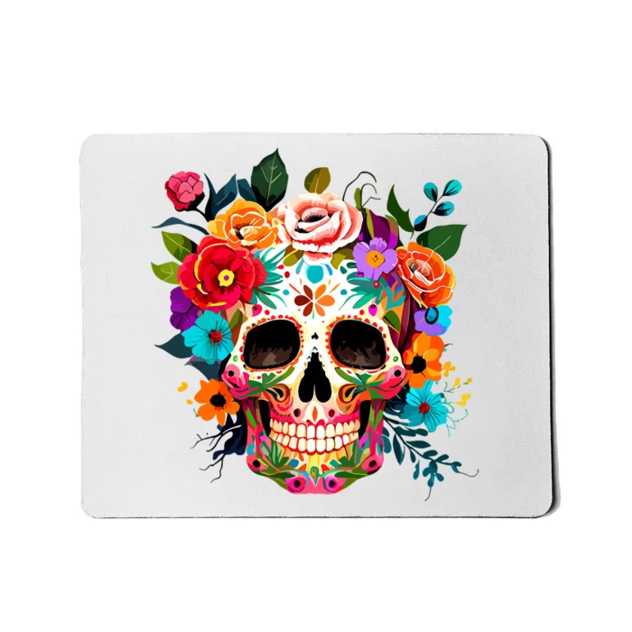 Cinco De Mayo Sugar Skull Day Of The Dead Mexican Fiesta Mousepad