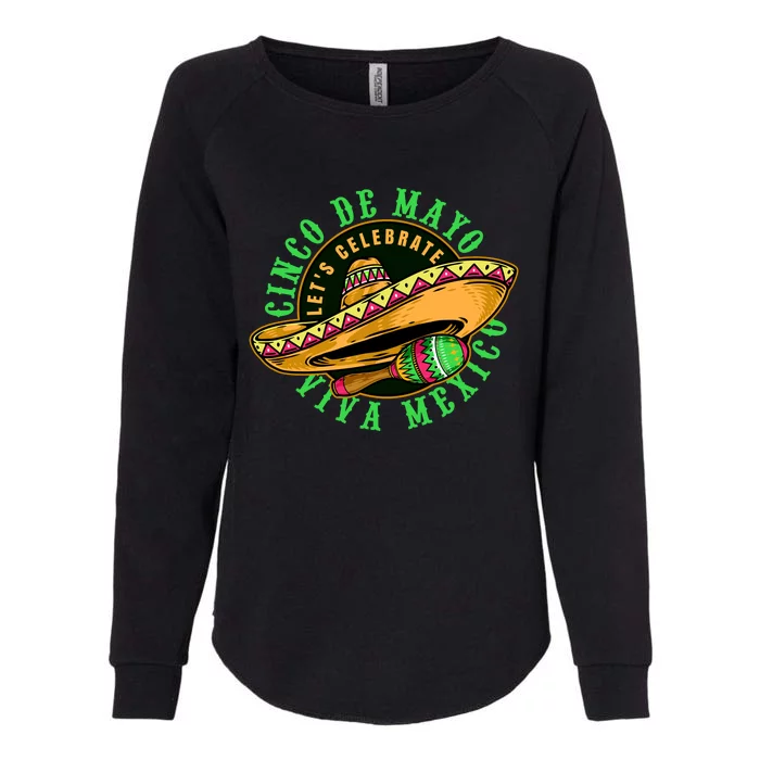 Cinco De Mayo Viva Mexico Womens California Wash Sweatshirt