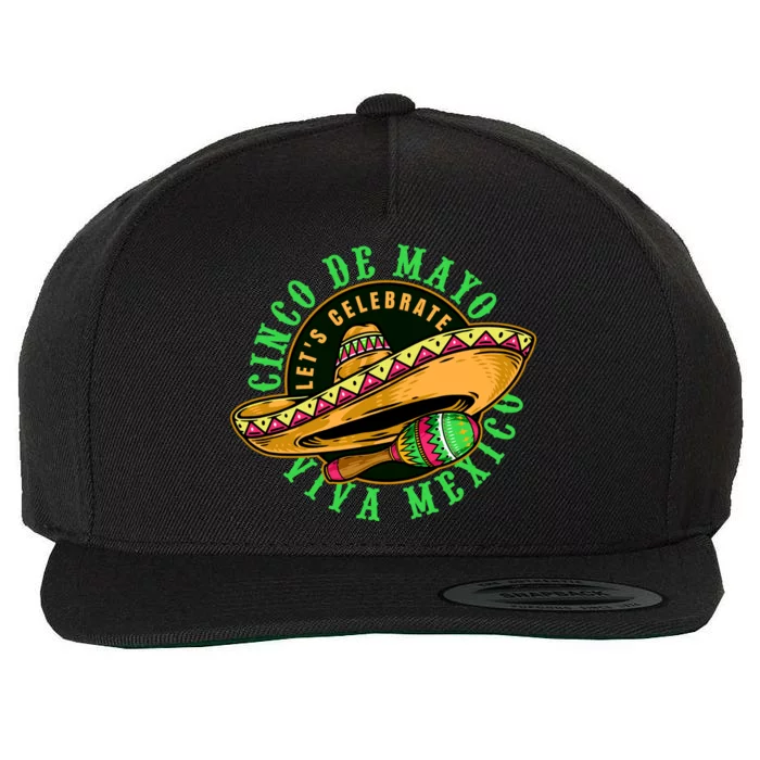 Cinco De Mayo Viva Mexico Wool Snapback Cap