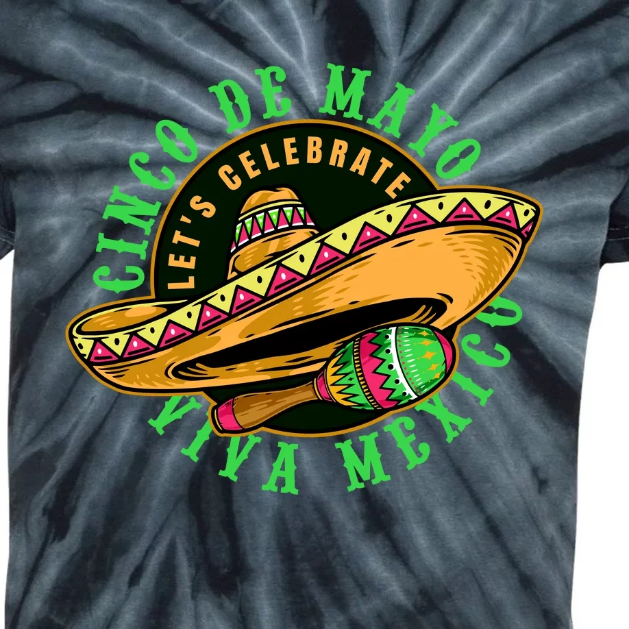 Cinco De Mayo Viva Mexico Kids Tie-Dye T-Shirt