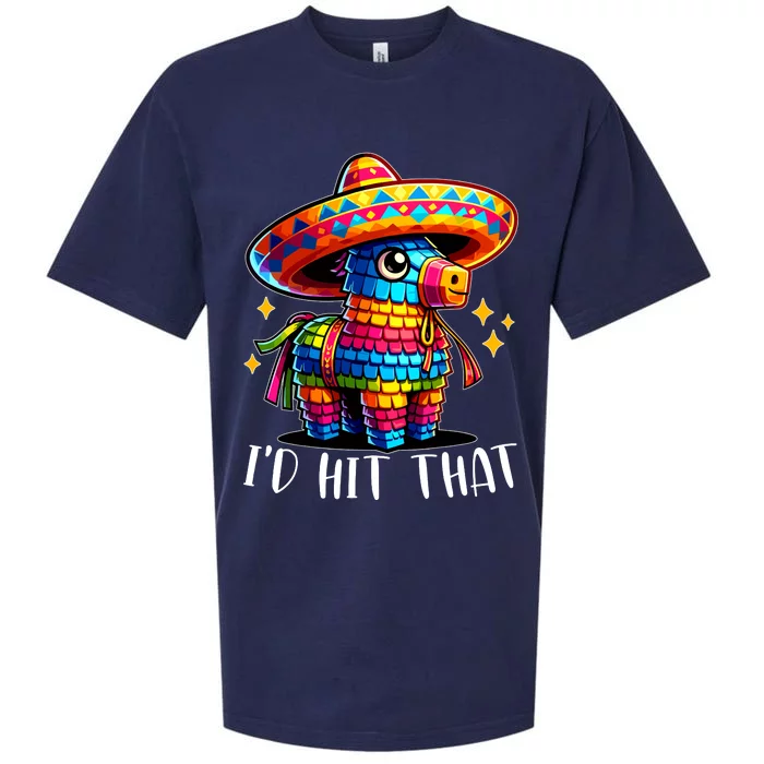 Cinco De Mayo Funny Ideas Id Hit That Pinata Sueded Cloud Jersey T-Shirt