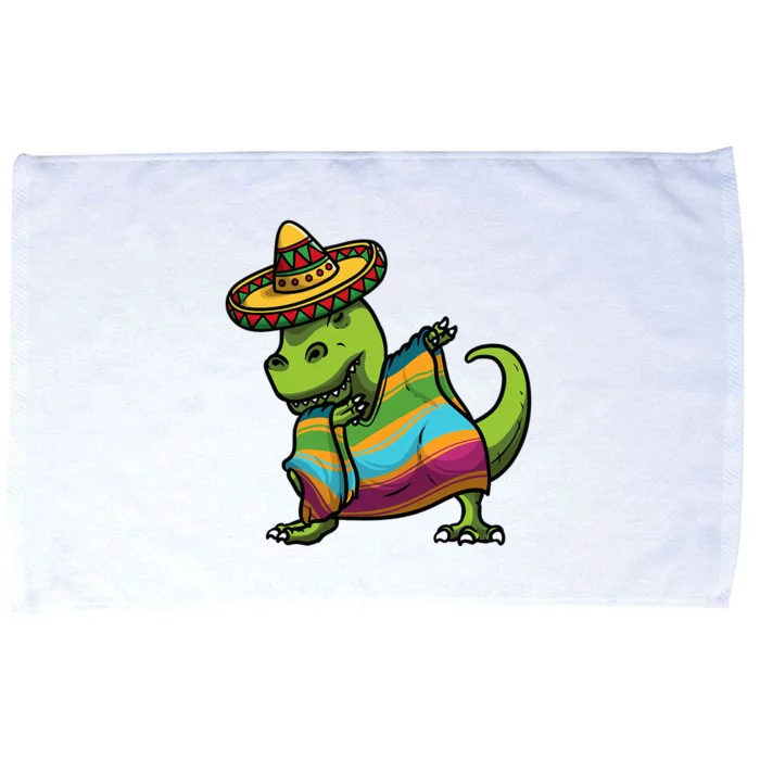 Cinco De Mayo Dinosaurs Dab Mexican Dinosaur Microfiber Hand Towel