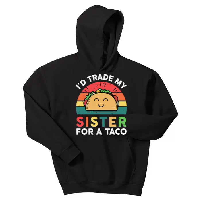 Cinco De Mayo 5 Mexican Fiesta Taco Big Little Sister Kids Hoodie