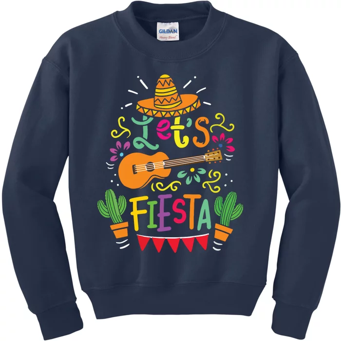 Cinco De Mayo Mexican Guitar Cactus For Men Women Kids Sweatshirt